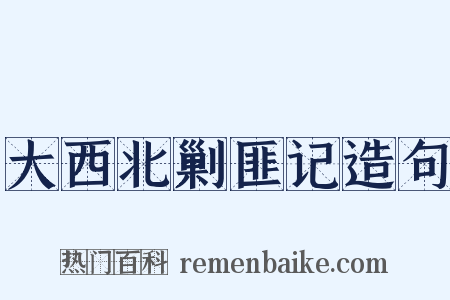 大西北剿匪记造句是什么意思的图片